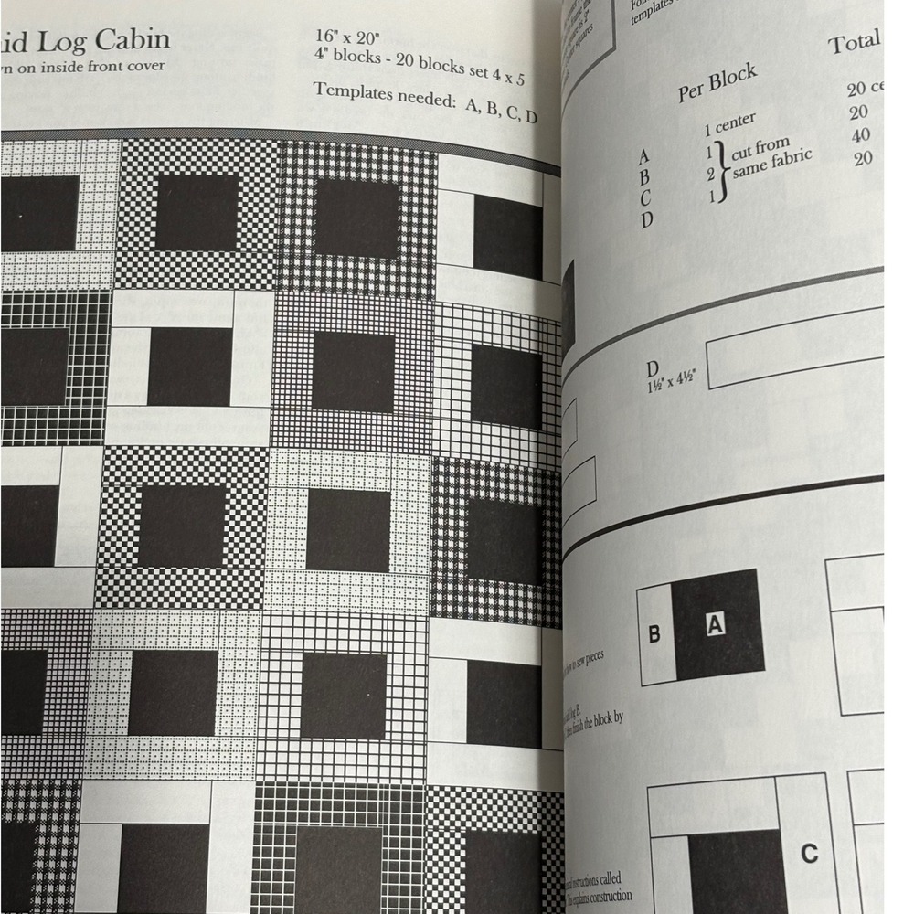 Dover Twenty Little Log Cabin Quilts Gwen Marston Full-Size Templates Book - Picture 4 of 5